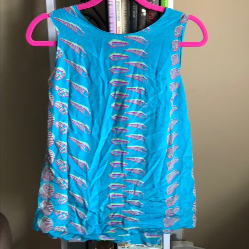 Amanda Uprichard Aqua Tank Zip Back Neon 100% Silk